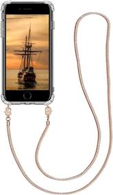 img 4 attached to Stylish Crossbody TPU Phone Cover for iPhone 👜 7/8 / SE (2020) - Transparent/Rose Gold - kwmobile