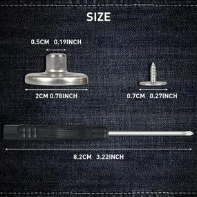 img 3 attached to 👖 40 Sets of 20mm Removable Jeans Buttons: Stylish No-sew Metal Buttons for Easy Pants Replacement (with Box Included)