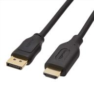 amazon basics 15ft 4k@30hz uni-directional displayport to hdmi display cable logo