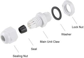 img 2 attached to Uxcell M12X1 5 2Mm 5Mm Waterproof Adjustable Industrial Electrical