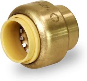 img 4 attached to 🔌 UPSE12 Pushlock Plug End Cap Pipe Fitting, 1/2 Inch, Brass – Push to Connect Pex, Copper, CPVC