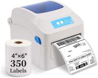 📦 high-quality shipping label printer for amazon ebay paypal etsy shopify shipstation stamps.com ups usps fedex dhl, 4x6 inch with 350 labels (pc only) logo