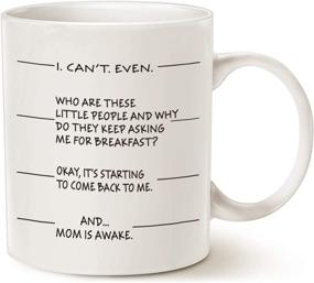 img 2 attached to 👩 MAUAG Funny Coffee Mug for Mother's Day: I Can't Even and Mom is Awake Ceramic Cup, 11 Oz