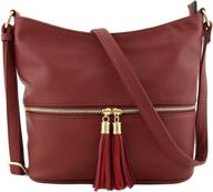 👜 stylish & practical lightweight tassel zipper bucket crossbody women's handbags & wallets: perfect for on-the-go fashion logo