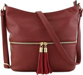 img 4 attached to 👜 Stylish & Practical Lightweight Tassel Zipper Bucket Crossbody Women's Handbags & Wallets: Perfect for On-The-Go Fashion