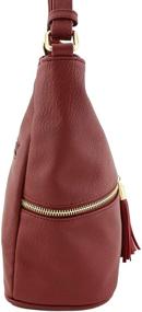 img 2 attached to 👜 Stylish & Practical Lightweight Tassel Zipper Bucket Crossbody Women's Handbags & Wallets: Perfect for On-The-Go Fashion