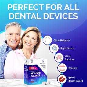 img 2 attached to 🧼 180 Effervescent Tablets for Retainer Cleaning & Denture Cleansing - 6 Month Supply - Stain & Odor Removal, Plaque Remover - Ideal for Clear Aligners, Mouth & Night Guards, All Oral/Dental Appliances