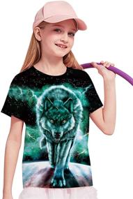 img 1 attached to 👕 Kids' Unisex Funny 3D Graphic Polyester Sport Summer Short Sleeve T-Shirts, Size 6-14 – Loveternal