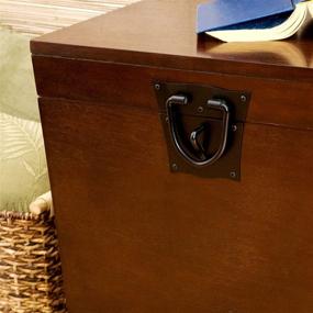 img 2 attached to 🔺 SEI Furniture Pyramid Storage Trunk: Stylish Espresso End Table with Functional Storage