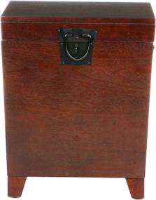 img 4 attached to 🔺 SEI Furniture Pyramid Storage Trunk: Stylish Espresso End Table with Functional Storage