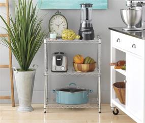 img 2 attached to 🗄️ Whitmor Supreme Small 3 Tier Shelving: Adjustable Chrome Storage Solution