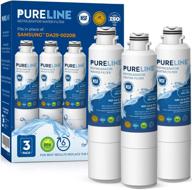 💧 high-quality 3 pack pureline da29-00020b and haf-cin water filter replacement for samsung da29-00020b-1, da29-00020b, da97 08006a-1, haf cin exp, haf cin xme, rf4267hars, rf28hmedbsr, rf28hfedbsr & more models logo