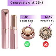 flawless facial hair remover replacement heads - 18k rose gold, 4 count - for women by first generation finishing touch logo