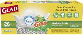 img 3 attached to 🗑️ 8 Gallon White Trash Bags - OdorShield with Gain Original and Febreze Freshness, 26ct, Pack of 6 (Package May Vary)
