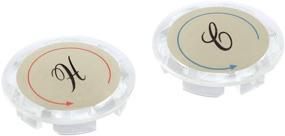 img 1 attached to 🔴 Clear Acrylic Universal Index Buttons, Hot/Cold, 1-5/16 in. Diameter, Pack of 2 by Prime-Line MP54300