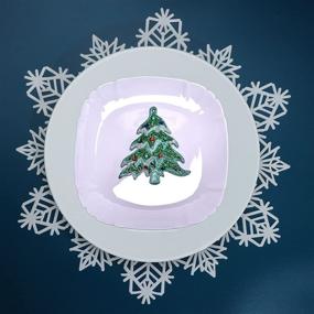 img 2 attached to Christmas Snowflake Placemats Decorations Snowkingdom