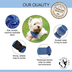 img 1 attached to 🐶 Alpha Tail Supplies Dog Bandana Collar Scarf: Adjustable Collars for Dogs, Puppies & Cats, Including Red, Blue & Black Colors with Poop Bag Roll & Dispenser