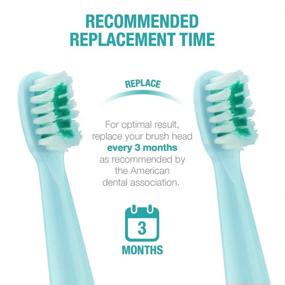 img 1 attached to 🦷 Vekkia Children's Electric Toothbrush Heads - Enhance Plaque Removal by 7 Times, Rounded 3D Curved Soft Bristles, Effective & Gentle Teeth Cleaning, Ideal for Small Kids' Mouth, Blue (Set of 4)