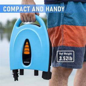 img 2 attached to 💨 Airbank High-Pressure SUP Air Pump: Intelligent Dual Stage Inflation, Auto-Off, Deflation Function, 12V DC Car Connector - Ideal for Paddle Boards, Boats, Air Mattresses & More