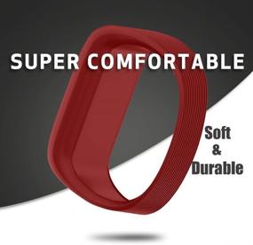 img 2 attached to NotoCity Compatible Garmin Vivofit JR/JR 2/3 Red Large Watch 👦 Bands - Durable Soft Silicone Replacement Bands for Boys and Girls