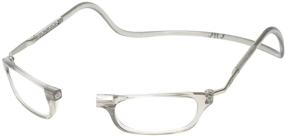 img 3 attached to Long Size Reading Glasses with Clic Magnetic Technology in Smoke or Tortoise