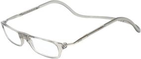 img 4 attached to Long Size Reading Glasses with Clic Magnetic Technology in Smoke or Tortoise