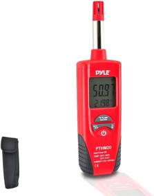 img 4 attached to Portable Digital Hygrometer Thermometer - Indoor Humidity and Temperature Monitor: Moisture Temperature and Humidity Sensor Gauge with Dew Point, Wet Bulb Temperature Meter Tester - Pyle PTHM20 (Red)