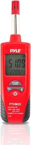 img 2 attached to Portable Digital Hygrometer Thermometer - Indoor Humidity and Temperature Monitor: Moisture Temperature and Humidity Sensor Gauge with Dew Point, Wet Bulb Temperature Meter Tester - Pyle PTHM20 (Red)