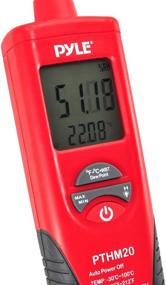 img 3 attached to Portable Digital Hygrometer Thermometer - Indoor Humidity and Temperature Monitor: Moisture Temperature and Humidity Sensor Gauge with Dew Point, Wet Bulb Temperature Meter Tester - Pyle PTHM20 (Red)