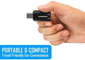 img 2 attached to Kingwin USB External Stereo 3D Sound Adapter - Plug & Play, USB Bus-Powered, C-Media Chipset, No External Power Required | Windows & Mac Compatible - No Driver Needed