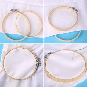 img 2 attached to 🧵 Complete Embroidery Hoop Kit: 72Pcs Embroidery Hoops, 6 Cross Stitch Hoop Sets, Needle Set & Threaders