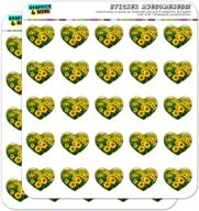 vibrant sunflower-themed heart shaped planner calendar scrapbook craft stickers for your creative projects logo