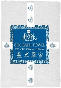 img 1 attached to DAN RIVER 100% Cotton Bath Towel Set - Pack of 6, Soft & Large Bath Towels, Highly Absorbent for Daily Use, ideal for Pool, Home, Gym, Spa, Hotel - White Towel Set (22x44 in), 400 GSM