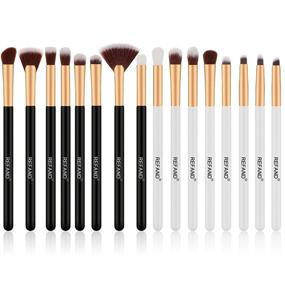 img 4 attached to 🐼 Refand Professional 16Pcs Eyeshadow Brushes Set: Panda Eye Makeup Brushes with Premium Wooden Handles for Eye Shadow, Concealer, Eyebrow, Eyelash, and Eye Liners - Blending Cosmetic Brushes