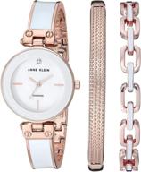 ⌚ ak/3346 женские часы anne klein с настоящим бриллиантовым циферблатом и комплектом браслетов логотип