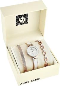 img 3 attached to ⌚ AK/3346 Женские часы Anne Klein с настоящим бриллиантовым циферблатом и комплектом браслетов