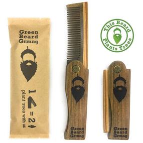 img 2 attached to 🌳 Tree-mendous Sandalwood Folding Comb: Eco-Friendly Pocket Combs that Support Tree Planting by Green Beard Grmng