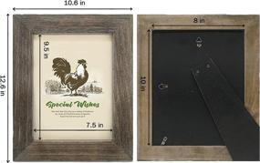 img 3 attached to IKEREE Handmade Farmhouse 8x10 Picture Frame: Rustic-Looking with Built-in Easel for Tabletop or Wall Mount!