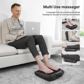 img 2 attached to 👣 RENPHO Foot Massager with Heat: Shiatsu Heated Electric Massager for Muscle Pain Relief, Plantar Fasciitis, Fits up to Size 14 Feet