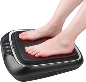 img 4 attached to 👣 RENPHO Foot Massager with Heat: Shiatsu Heated Electric Massager for Muscle Pain Relief, Plantar Fasciitis, Fits up to Size 14 Feet