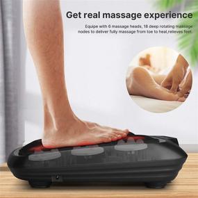 img 1 attached to 👣 RENPHO Foot Massager with Heat: Shiatsu Heated Electric Massager for Muscle Pain Relief, Plantar Fasciitis, Fits up to Size 14 Feet