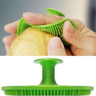 🥦 green vegetable brush, potatoes, carrots, corn scrubber brush for efficient cleaning logo