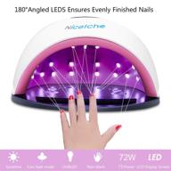 💅 вишин 72w led uv гелевая лампа для ногтей - профессиональная гелевая лампа с полным набором маникюрных инструментов, идеальна для базового и верхнего покрытия гель-лака - роскошный стартовый набор. логотип