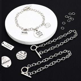 img 2 attached to 💍 Set of 12 Metal Plated Link Chain Bracelets with OT Toggle Clasps - Ideal for Men and Women, Crafting Minimalist Jewelry (Silver)