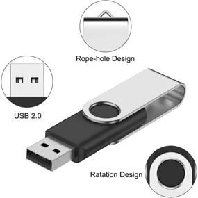 img 2 attached to Надёжные и доступные: пакет из 20 AreTop USB2.0 Swivel 🔌 накопителей с поворотным разъёмом в смешанных цветах - флеш-накопители на 4ГБ памяти.