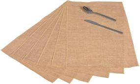 img 4 attached to 🍽️ Jucos Placemat Natural Interlocked Placemats: Rustic Elegance for Your Dining Table