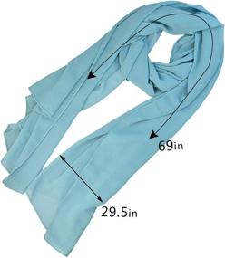 img 2 attached to 🌞 Wobe 3pcs Women Soft Chiffon Scarves: Stylish Summer Beach Cover Wraps with Sunscreen Protection