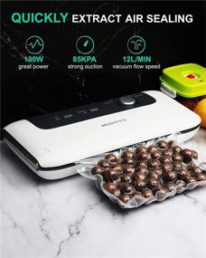 img 3 attached to 🔌 Hogance Vacuum Sealer: Chip Bag Sealer and Automatic Food Saver Machine with Built-in Cutter -85kPa