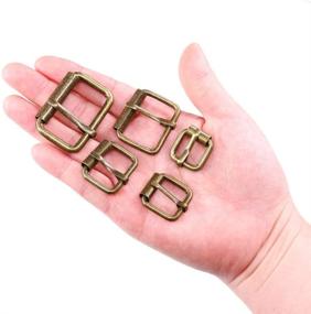 img 1 attached to 🔗 50 Pcs Bronze Metal Roller Buckles Assorted Sizes for Belts, Bags, DIY Accessories - 1/2 Inch, 5/8 Inch, 3/4 Inch, 1 Inch, 1-1/4 Inch