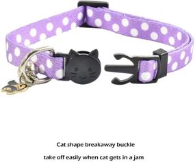 img 2 attached to 🐾 XPangle Breakaway Cat Collar with Bell, Cute Kitten Collar | Adjustable Safety for Kitty Puppy Neck | 7.8-11.8in